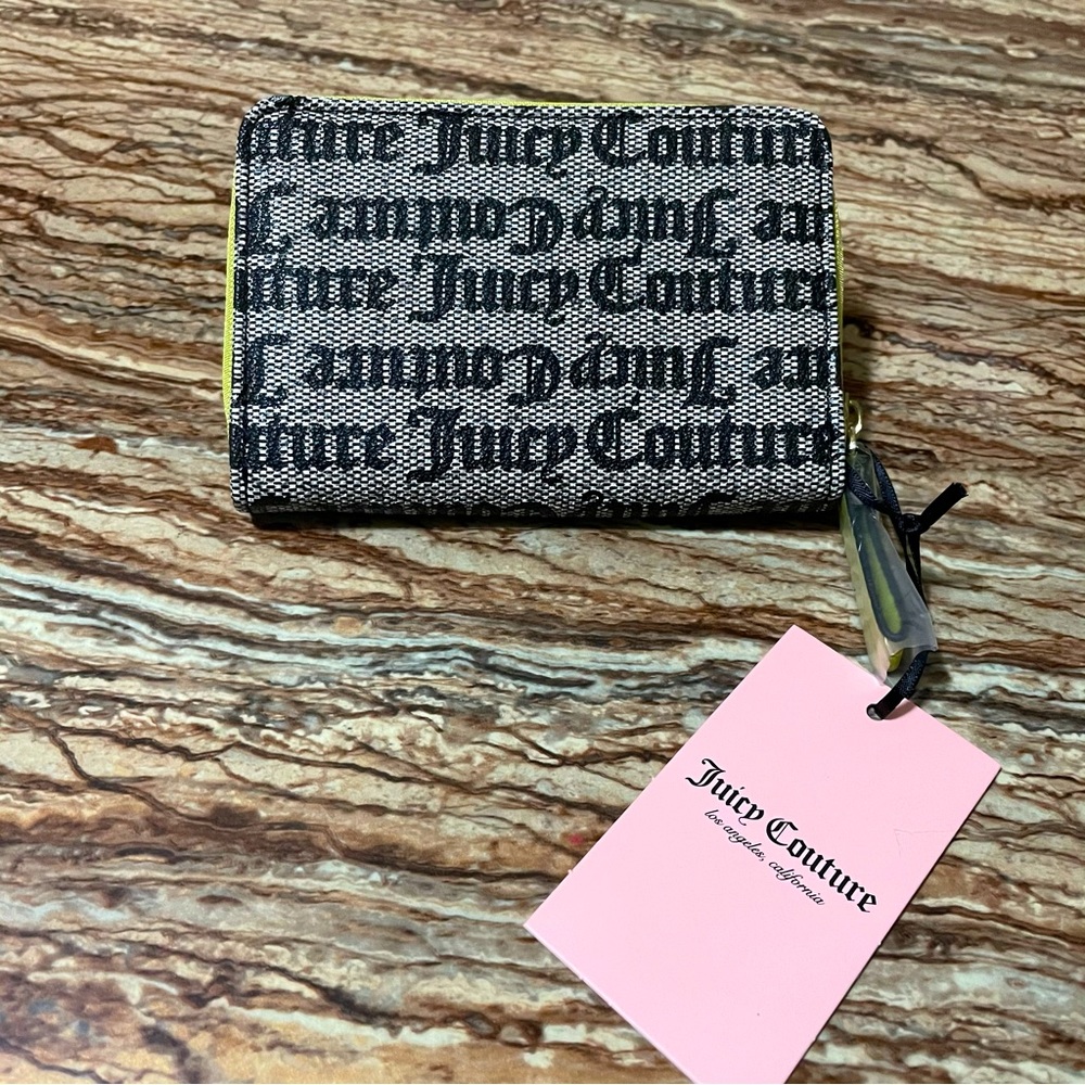 Juicy Couture Wallet Black/Gray Logo Cardholder Wallet - Picture 3 of 6